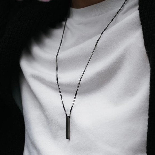 Men Bar Name Necklace - AnkxMan