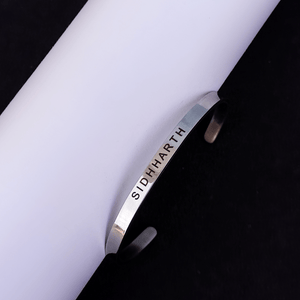 Personalized Sterling Silver Name Bracelet with engraving for a unique gift