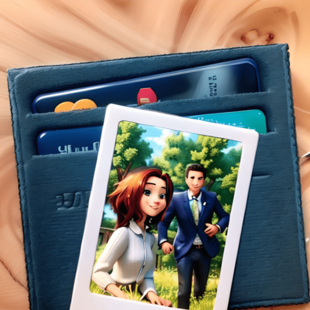Cartoon AI GHIBLI Photo Wallet Cards Custom PVC Glossy (Pack Of 4)