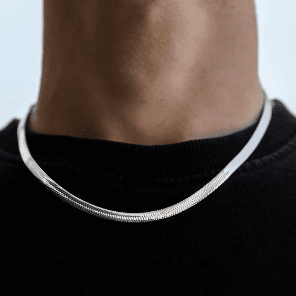 Snake Necklace Silver Plated For Men