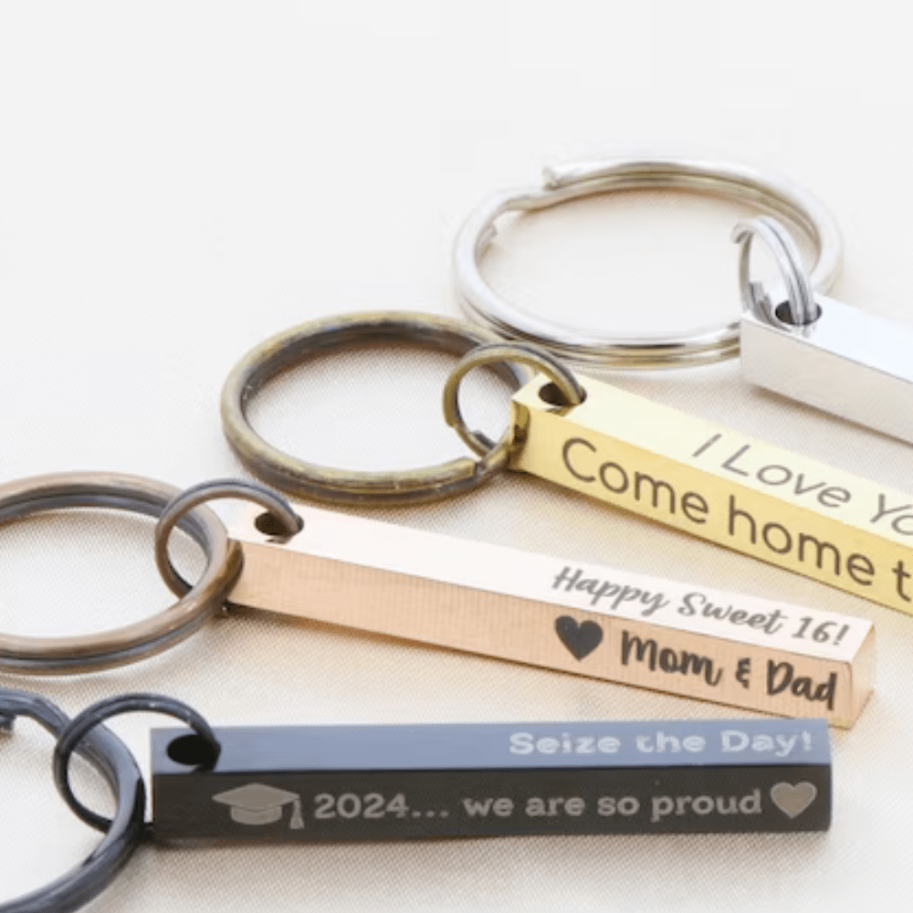 Keychain For Bike And Car Bar Pendant 4d Keyring