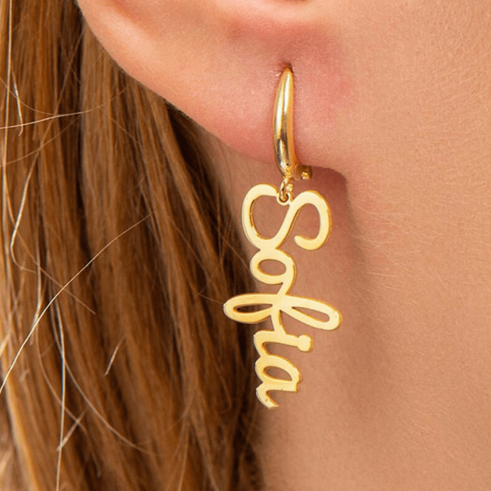 Small Earring Set With Custom Names