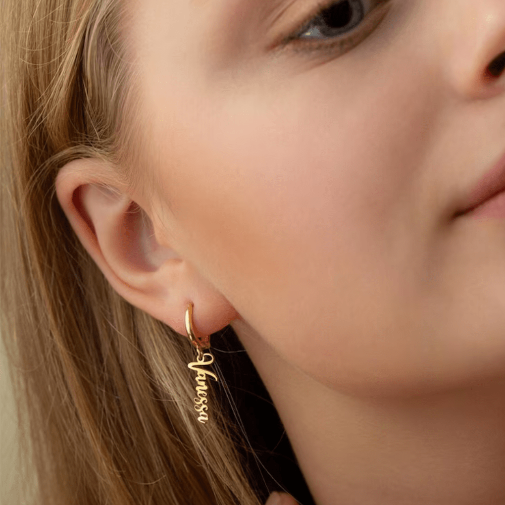 Small Earring Set With Custom Names