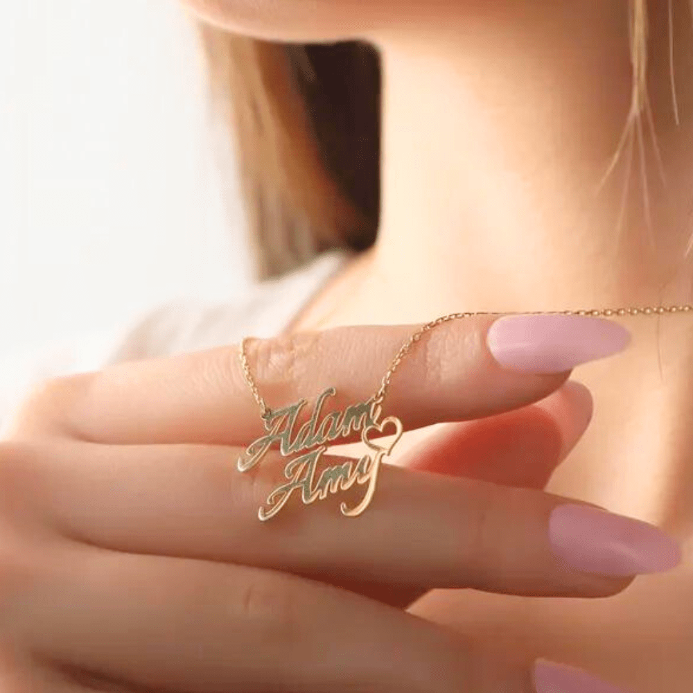 Couple name necklace - Customise gift idea