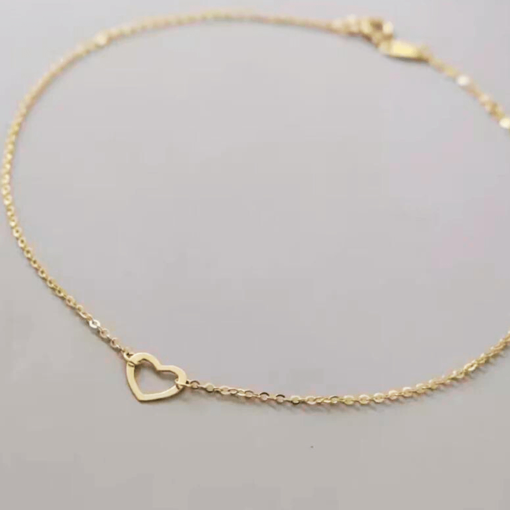 Heart shape anklet - Gold and silver plated
