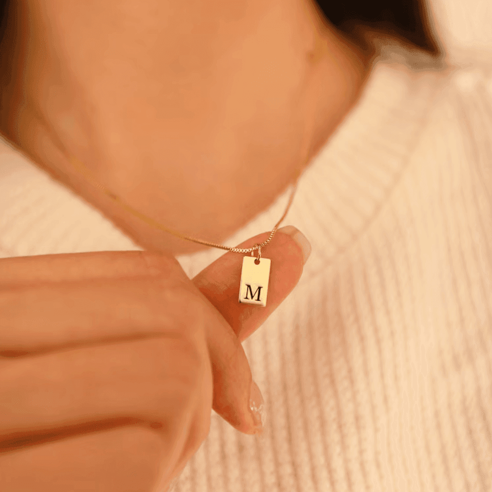 Custom Initial Letter Necklace
