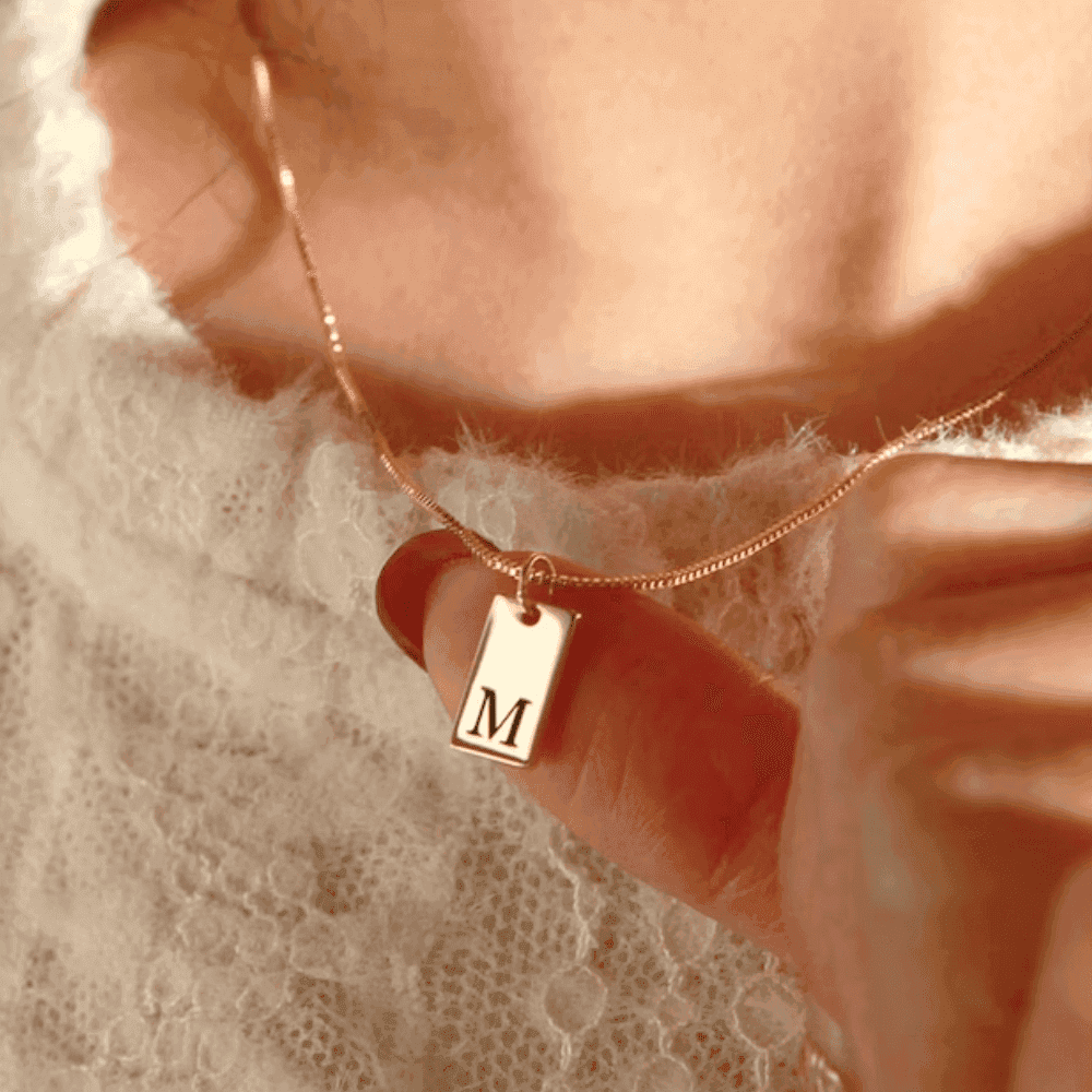 Custom Initial Letter Necklace