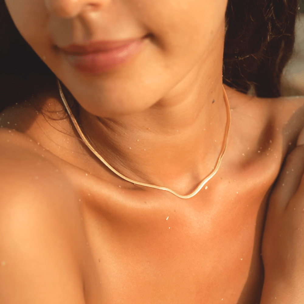 Snake Necklace Gold Plated Design