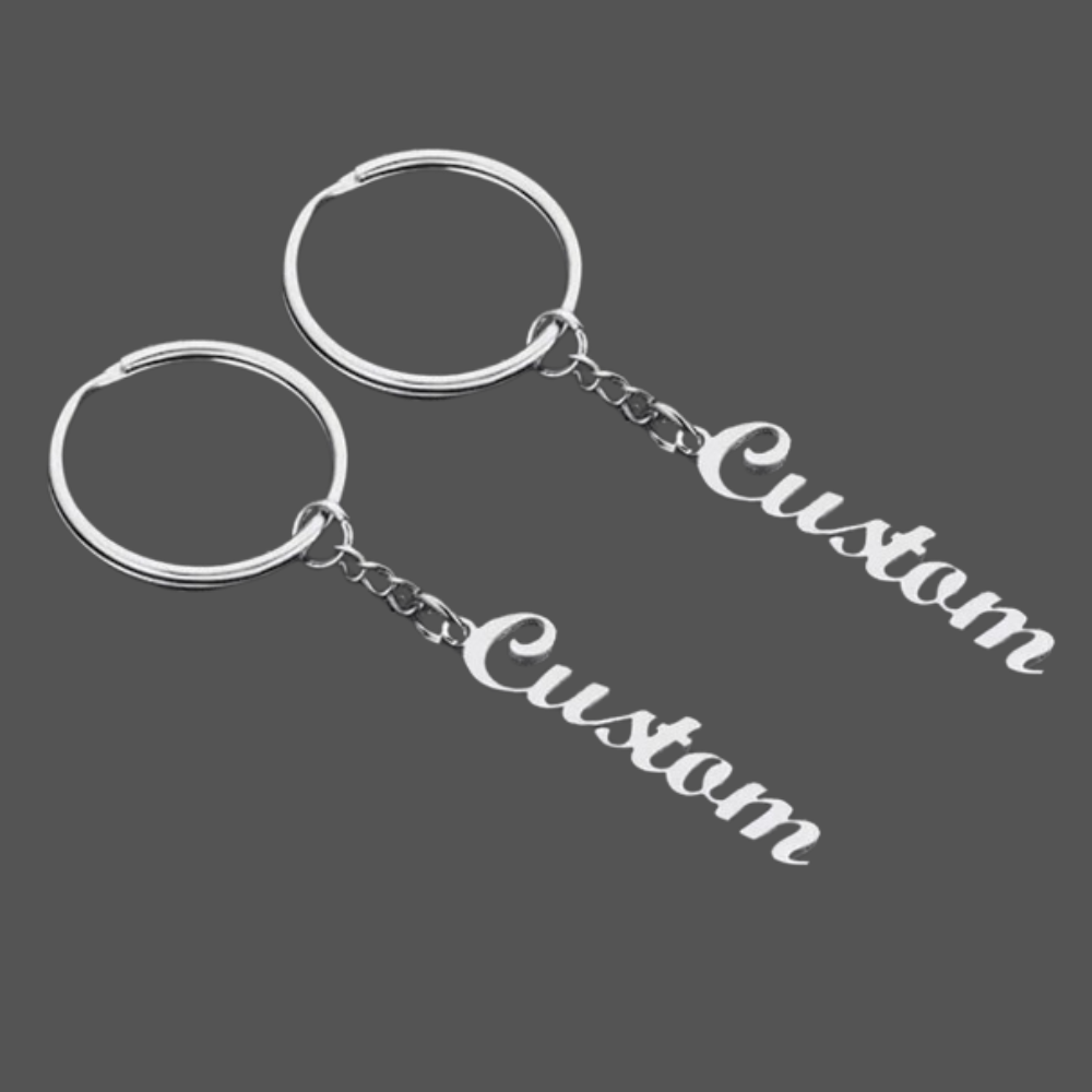 Combo Keychain For Bike And Car Custom Name Keyring