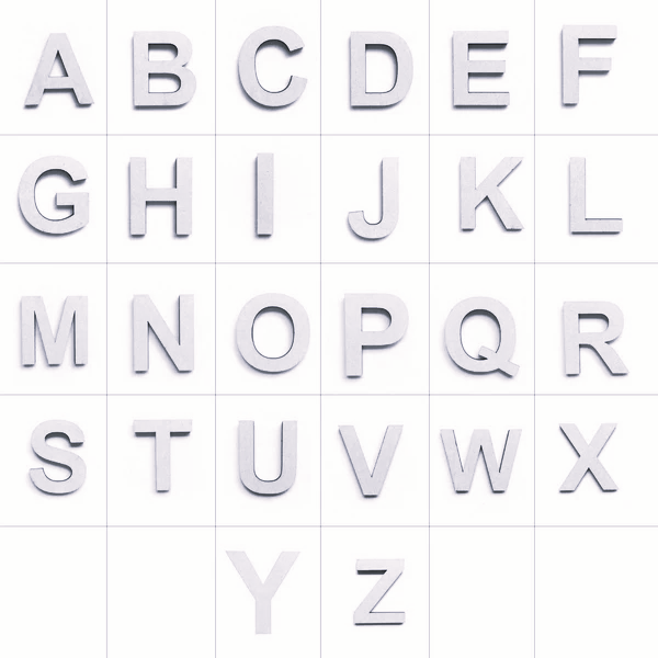 Alphabet Letter Initial Necklace Silver Plated