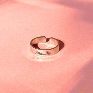 Personalized Adjustable Ring with Engraved Name for a Unique combo pack gift