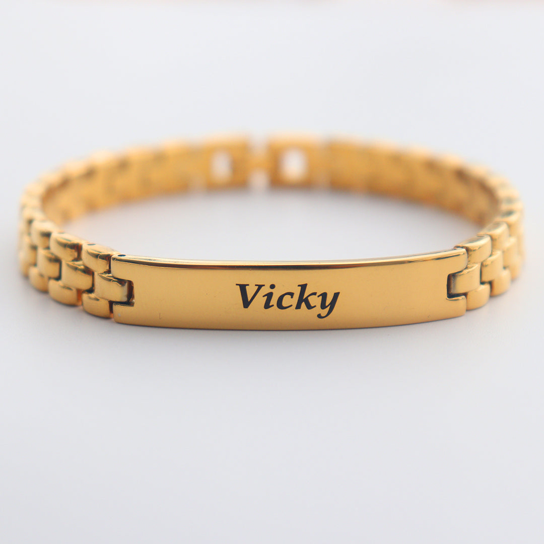 Personalised Chain Name Bracelet For Men And Women