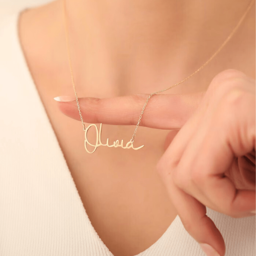 Custom Gold Plated Name Chain Pendant Necklace Personalized Gift