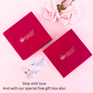 Elegant gift packaging for custom name anklet from Ankx.in with special free gift box