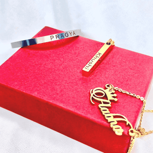 Customized name chain online India featuring personalized name designs on elegant necklaces