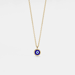 Gold Necklace featuring an Evil Eye Pendant for Protection and Style
