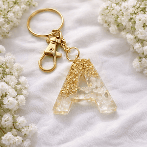 resin alphabet keychain letter a