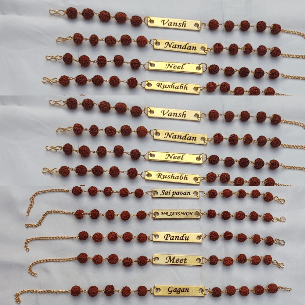 Customize Rudraksh Name Rakhi