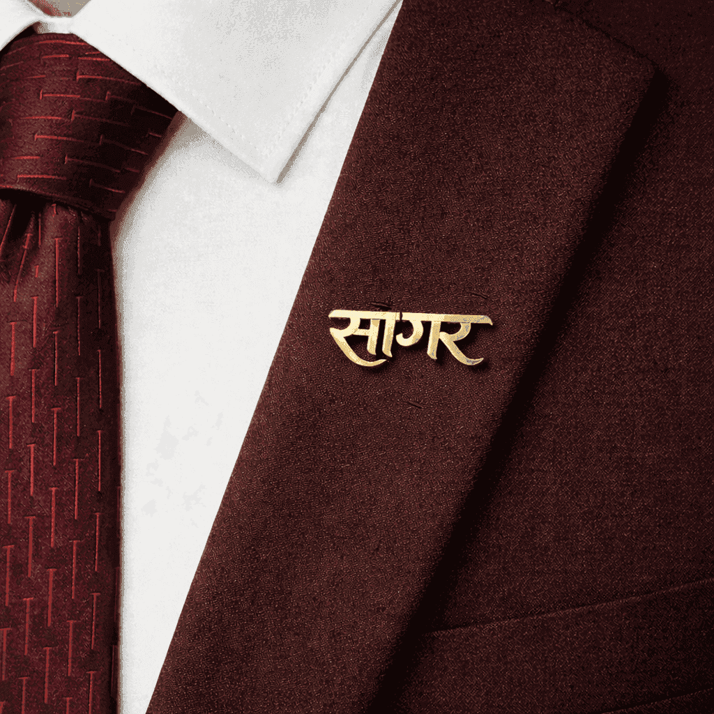 personalized name brooch custom for men