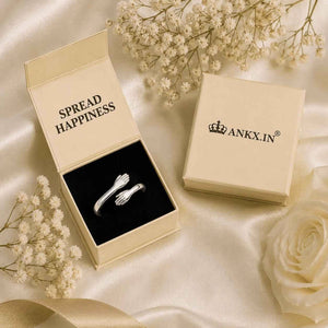 Silver Hug Ring - Personalized Jewelry Gift in Luxury Gift Box for Women and Girls