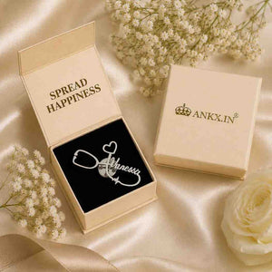 Silver stethoscope brooch pin presented in elegant Ankx jewelry box