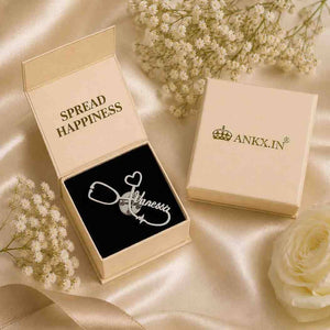 Silver stethoscope brooch pin presented in elegant Ankx jewelry box