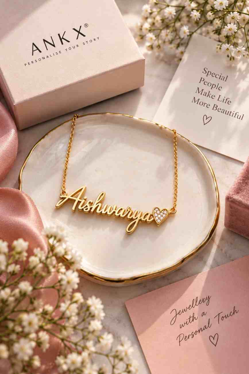 Elegant custom name necklace by ANKX