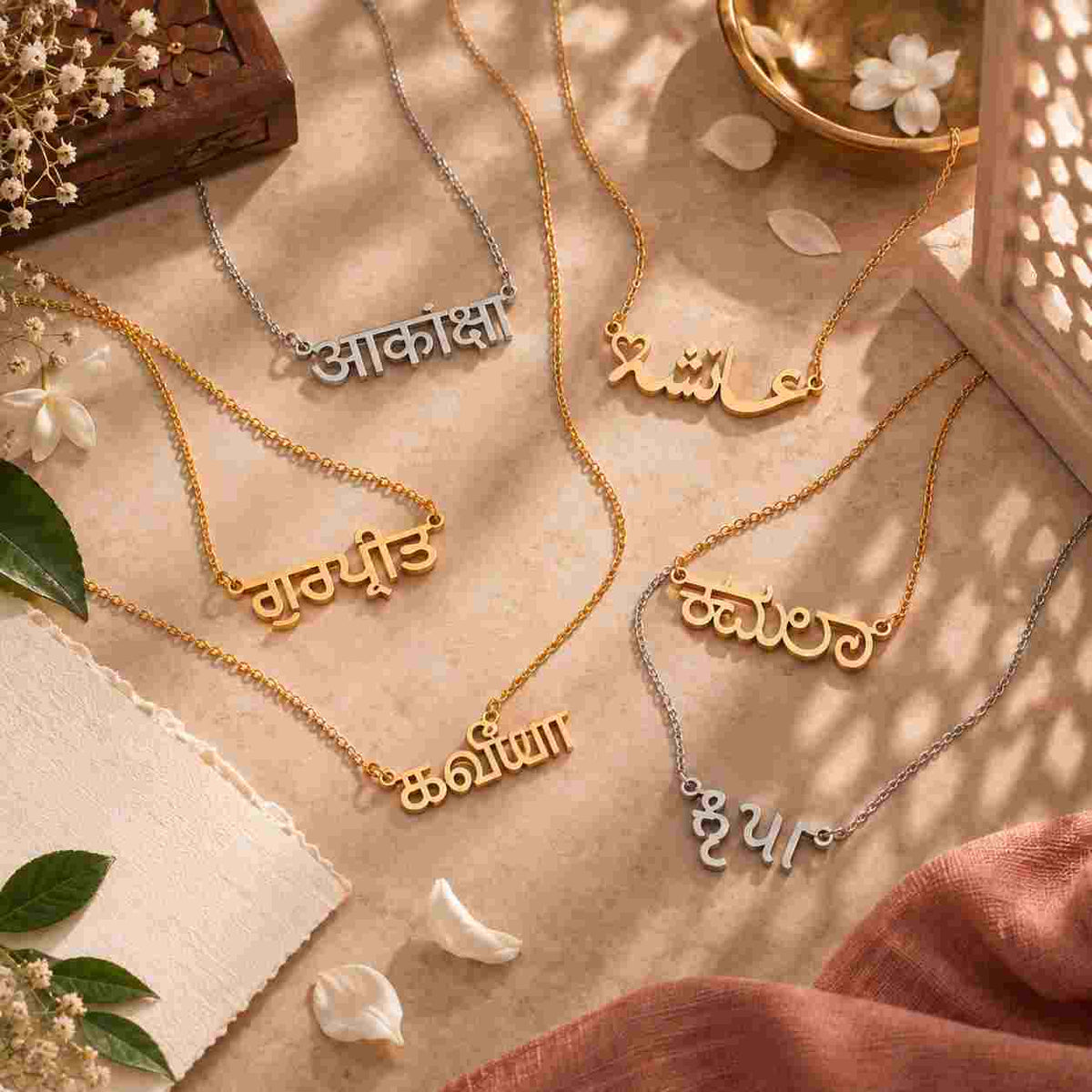 Name Necklace in Hindi, Tamil, Urdu, Punjabi & More, personalized by ankx