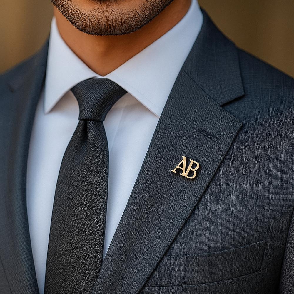 Corporate gifting items by ANKX including personalized keychains and elegant brooches displayed in a premium professional setup.