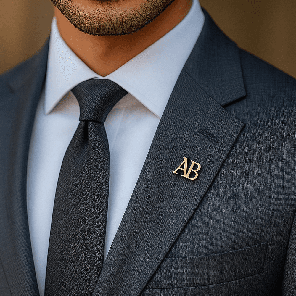 Corporate gifting items by ANKX including personalized keychains and elegant brooches displayed in a premium professional setup.