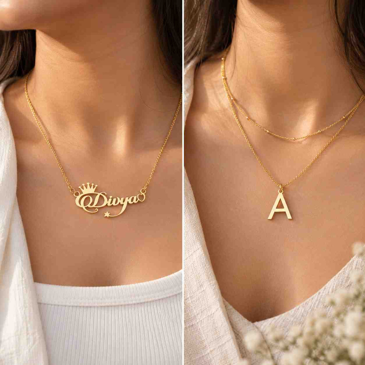 custom name pendnrt, intial letter, jewllery , ankx, blog