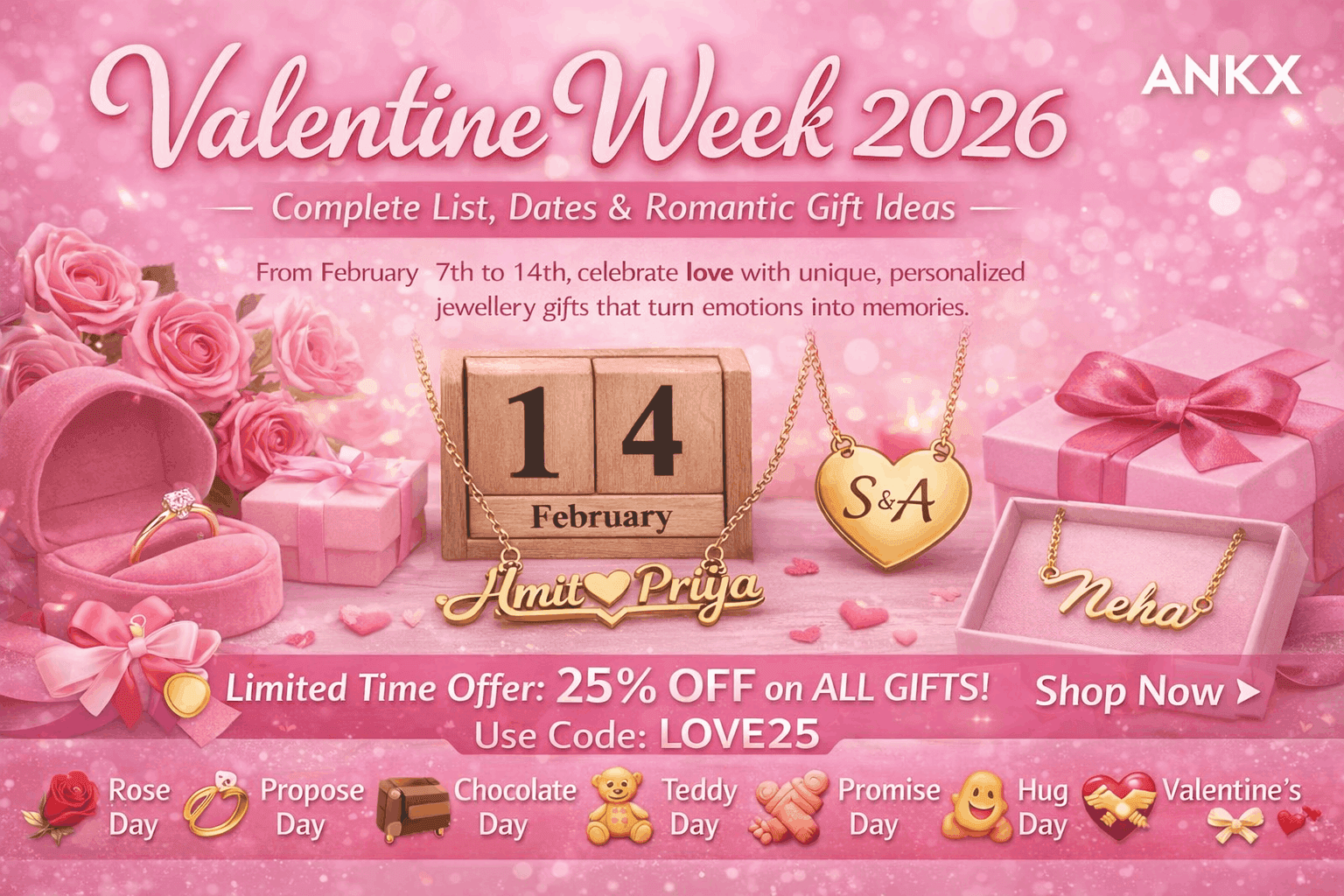  Valentine Week 2026: Complete List, Dates & Romantic Gift Ideas | ANKX