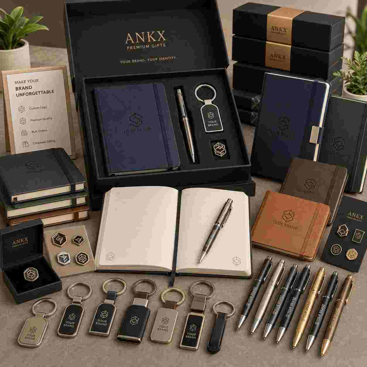 custom logo, personalized gifts, branding, promotional, ankx, bulk, order