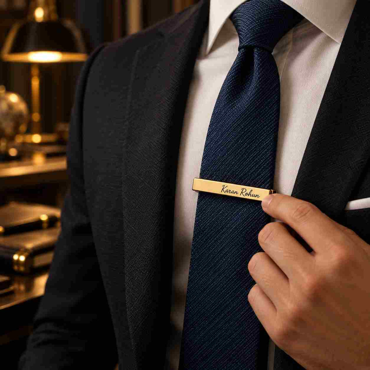 Tie Clips for Men ,Personalized Name Tie Clip India, ankx, order, custom gifts, proffessional