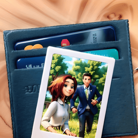 Cartoon AI Photo Wallet Cards Custom PVC Glossy (Pack Of 4)