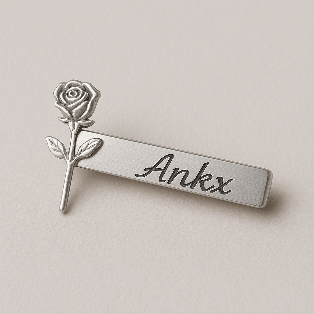Rose design personalized brooch pin – luxury fashion accessory for girls