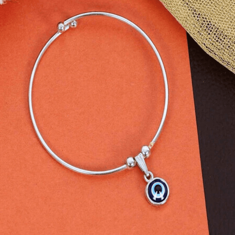 Silver plated Evil Eye Bracelet (Adjustable Size)