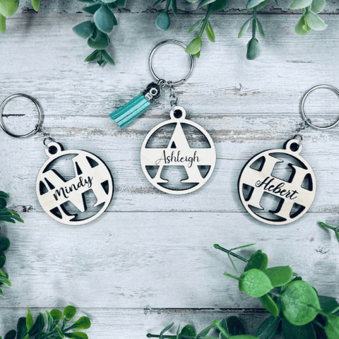 Round Keychain For Bike And Car Custom Name Keyring