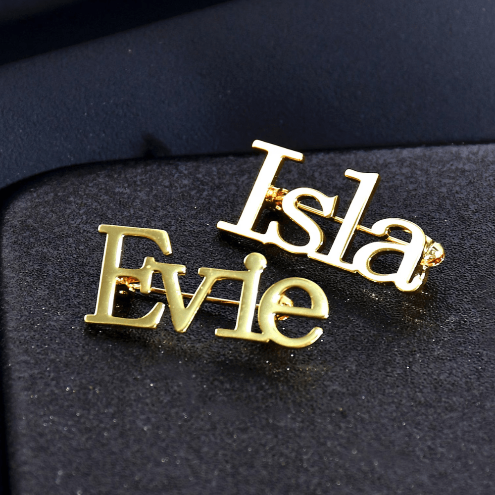 Combo Name Brooch - Pack Of 2