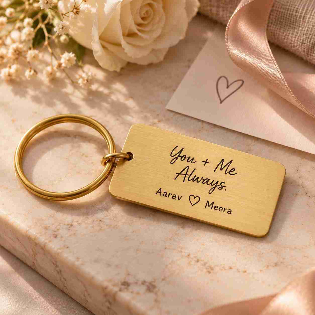 custom keychains with engraving pesonalized message 
