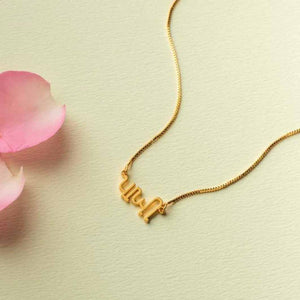 Elegant gold custom name necklace from Ankx.in, the best custom name necklace online