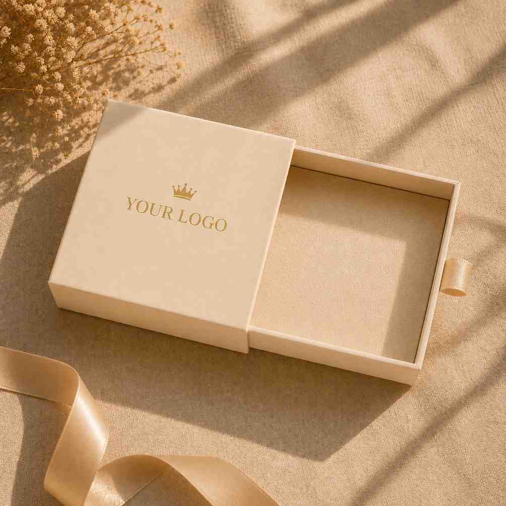 Elegant custom jewelry boxes for displaying and storing precious items with a simple design
