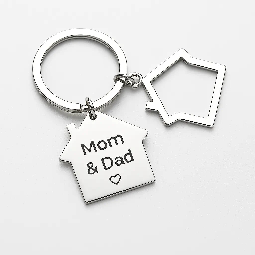 love Heart shaped personalized date keychain engraved with special calendar and charm