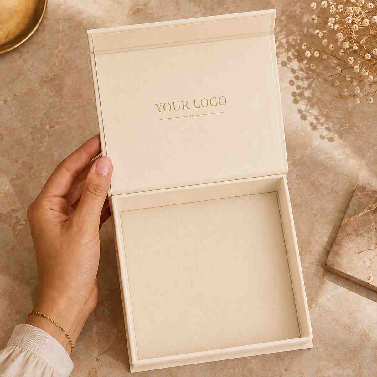 Elegant luxury gift boxes with customizable interior for branding and special occasions