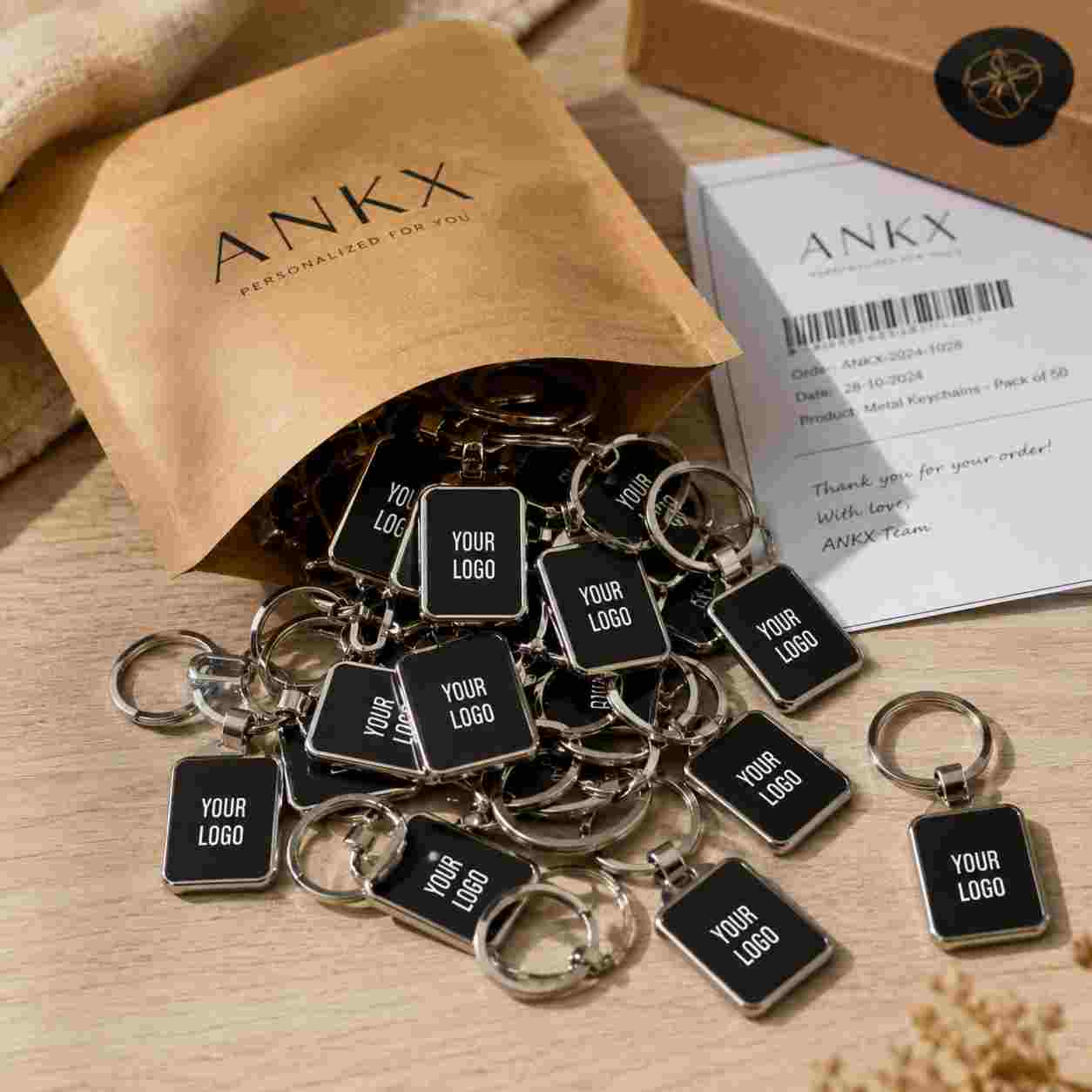 metal keychains, ankx