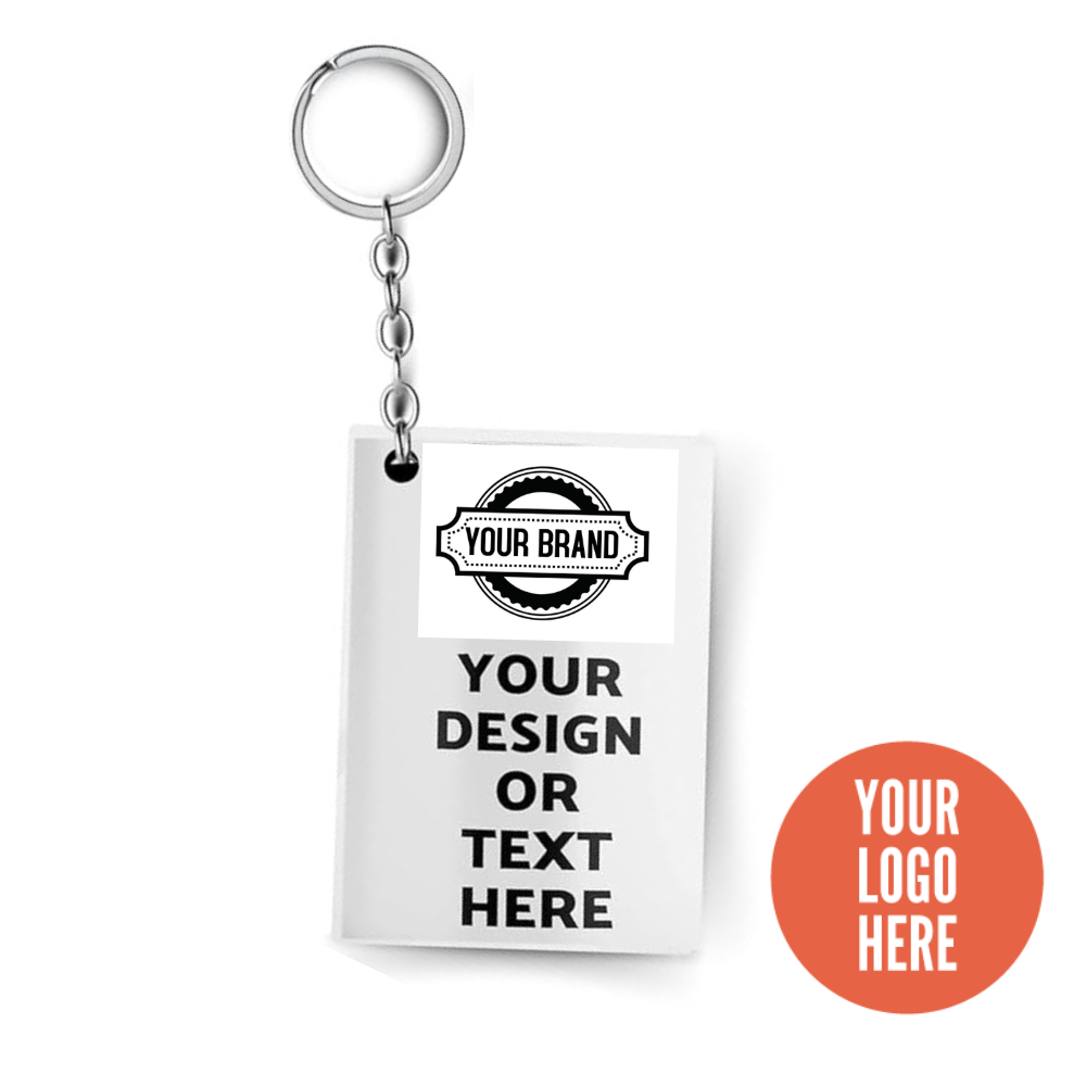Customizable photo key chain with space for your design or text for personal touch