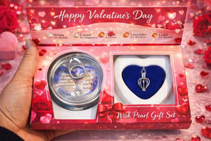 wish pearl necklace gift with heart pendant for her